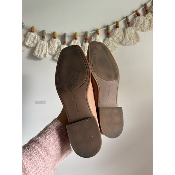 Lucky Brand Laurien Leather Slip On Loafer Cognac Brown Square Toe Preppy 9.5 - Picture 6 of 7